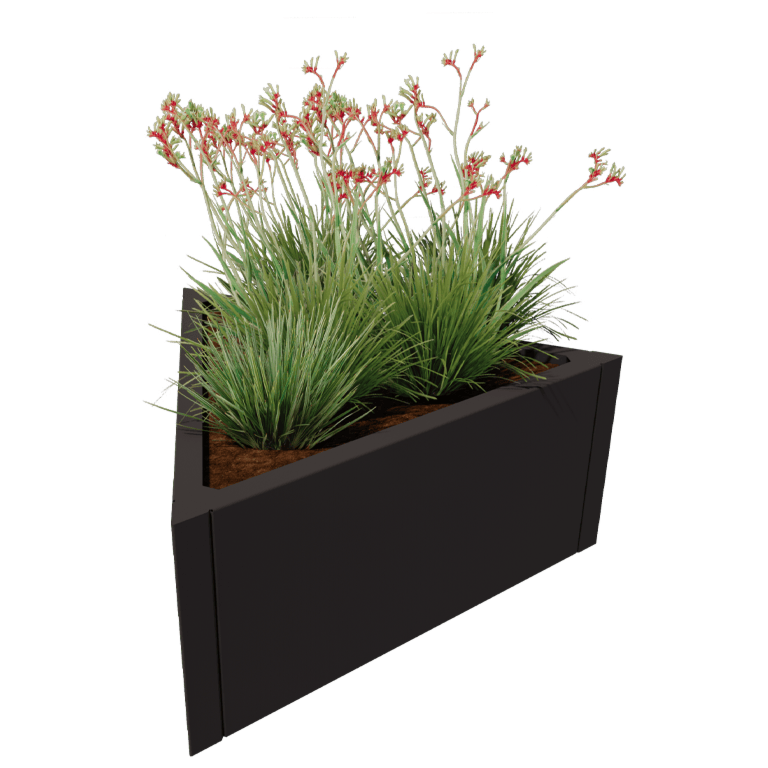 Jardinière en acier - Triangle équilatéral - 90,6 x 78,3 cm