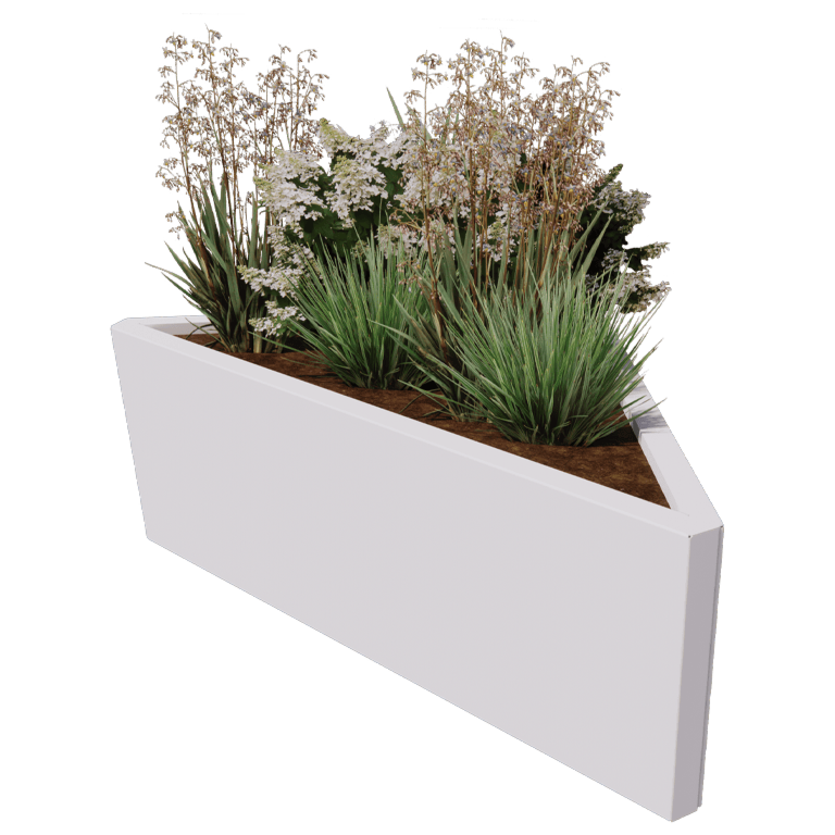 Jardinière en acier - Triangle isocèle - 112,2 x 60,5 cm