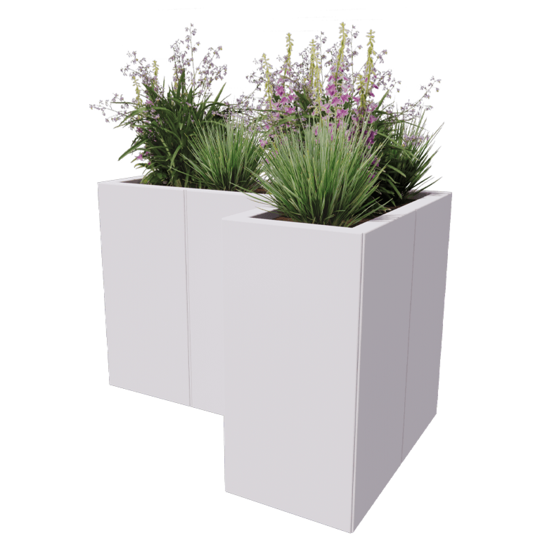 Jardinière en acier - Forme en L - 90 x 60 cm