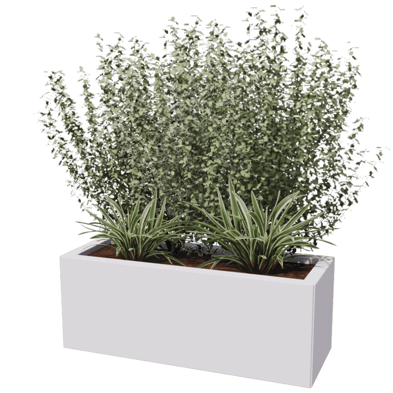Jardinière en acier - Rectangle - 30 x 80 cm