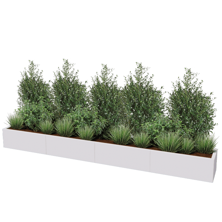 Jardinière en acier XXL - Rectangle - 320 x 40 cm