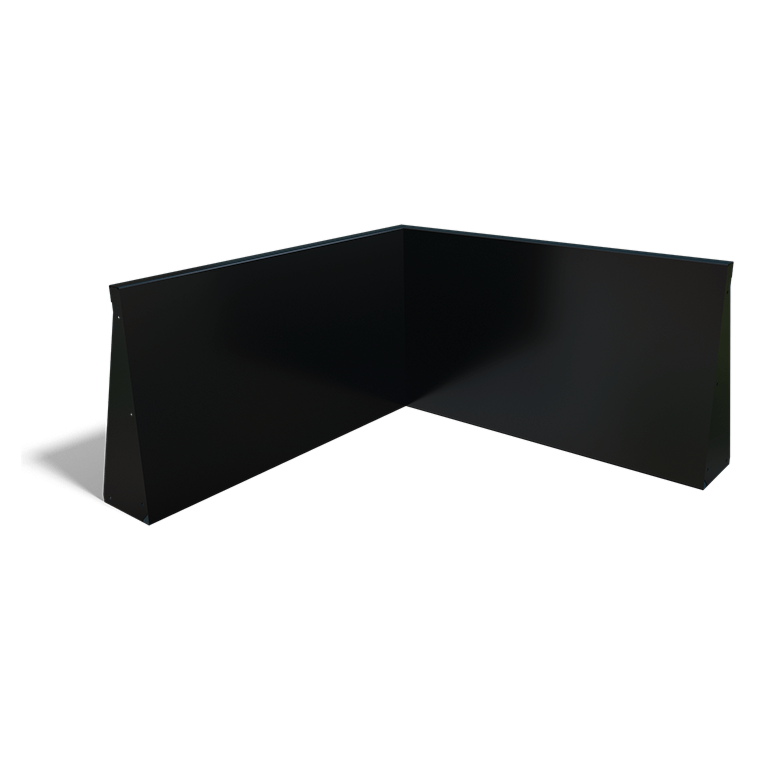Mur de soutènement en acier - Angle intérieur - 100 x 100 x 60 cm