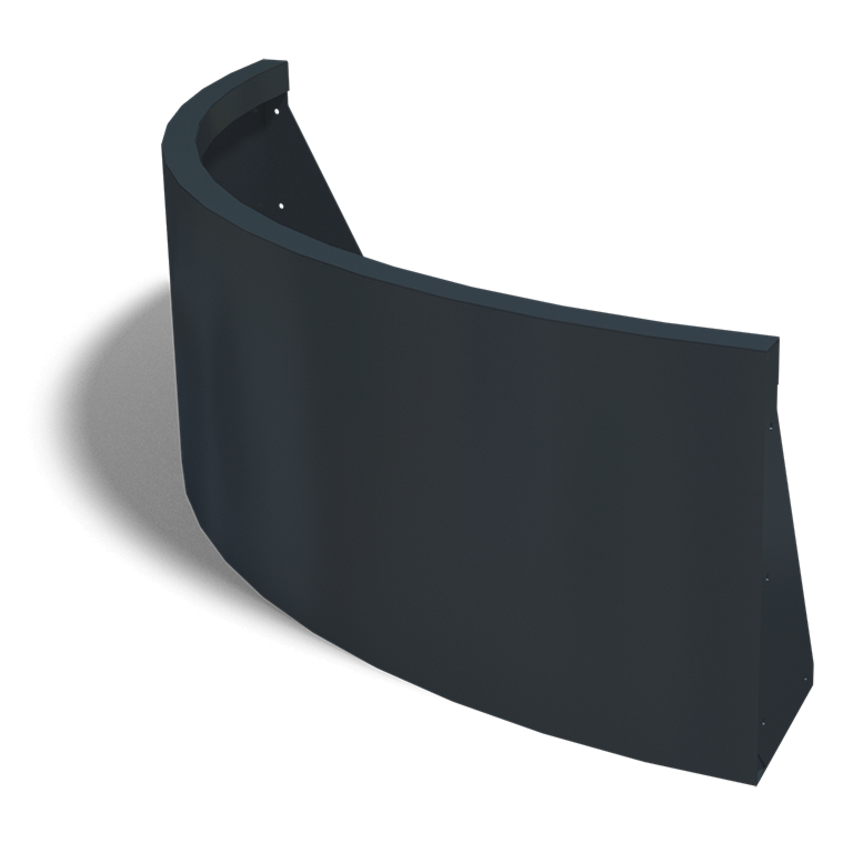 Mur de soutènement en acier - Courbe extérieure - 100 x 100 x 40 cm