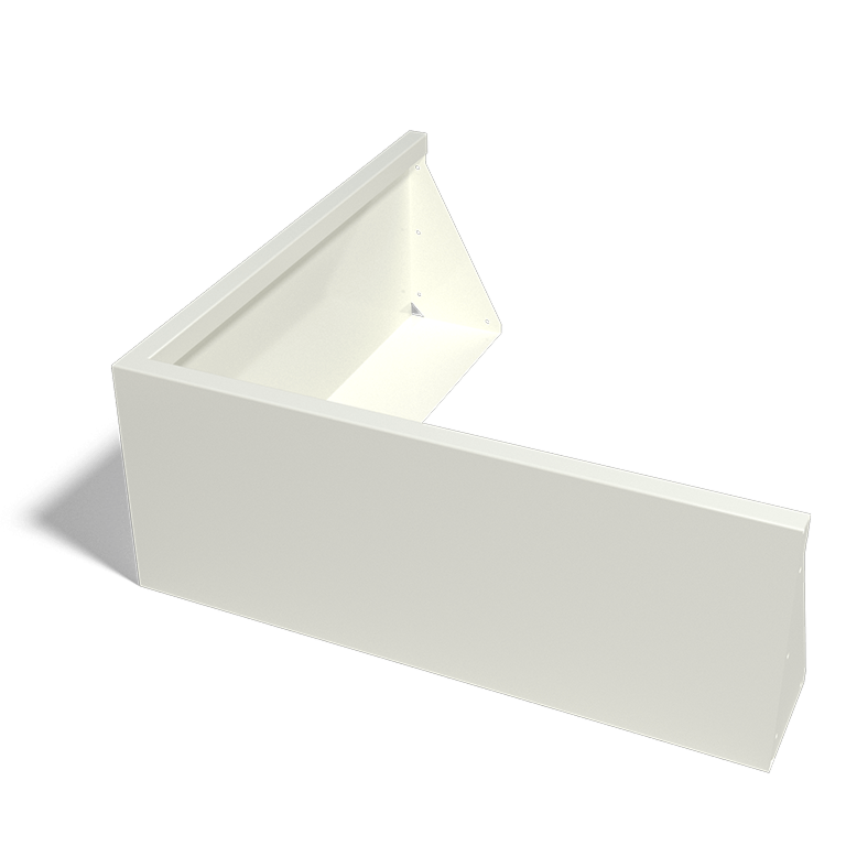 Mur de soutènement en acier - Angle extérieur - 100 x 100 x 40 cm
