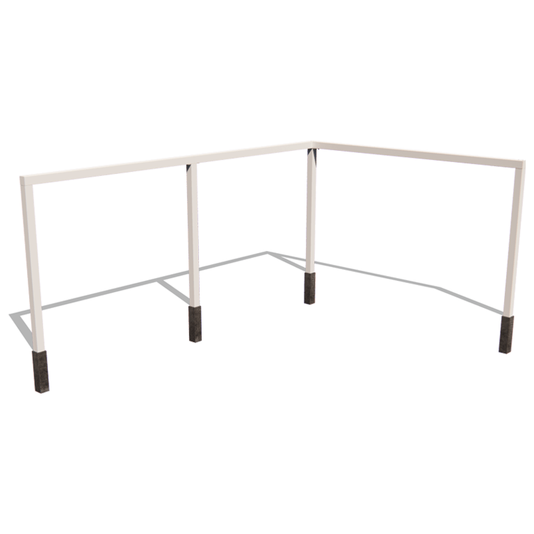 Pergola en acier - Angle - 600 x 412 x 230 cm