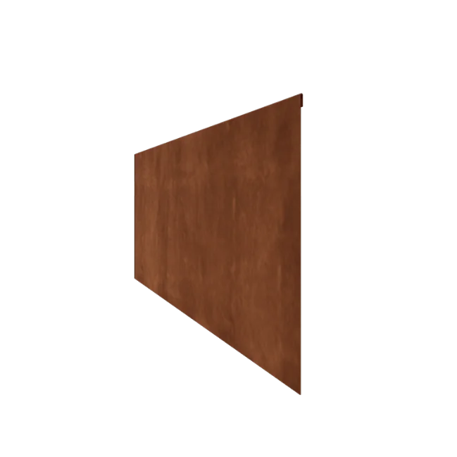 Bordures de jardin en acier Corten - Écrasé - Hauteur 45 cm - 150 cm