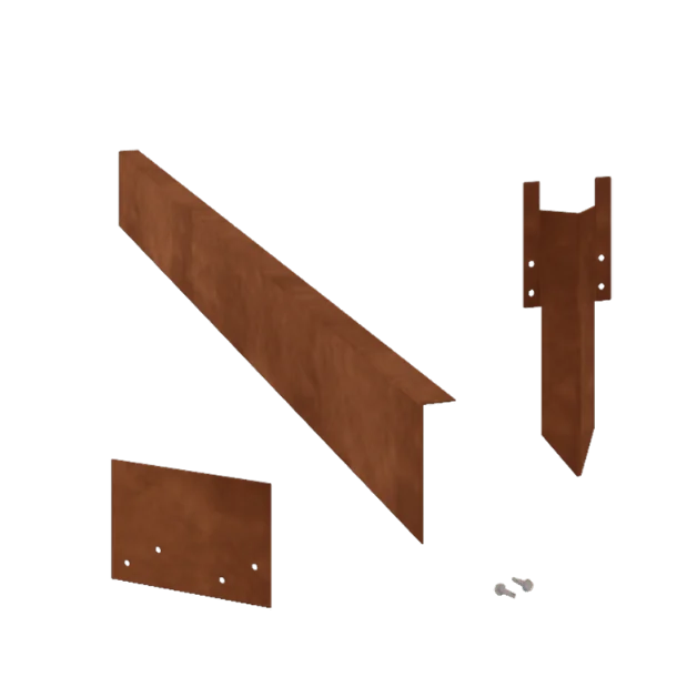 Bordures de jardin en acier Corten - Corpulent - Hauteur 12 cm - Kit complet 15 mètre