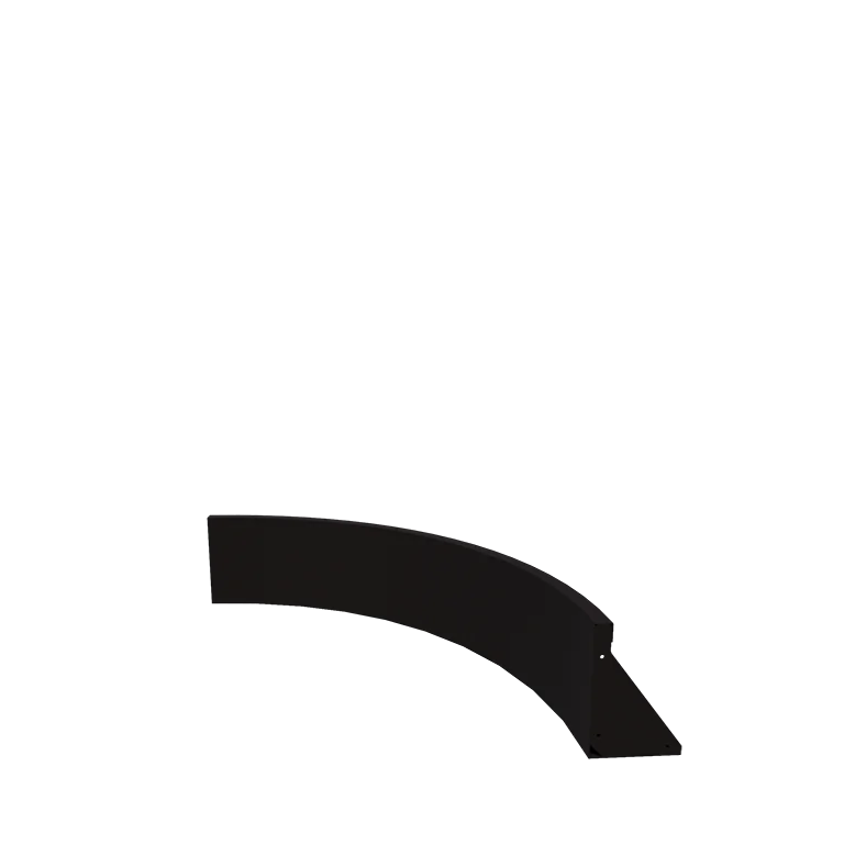 Mur de soutènement en acier - Courbe intérieure - 100 x 100 x 30 cm - RAL9005 mat (noir)