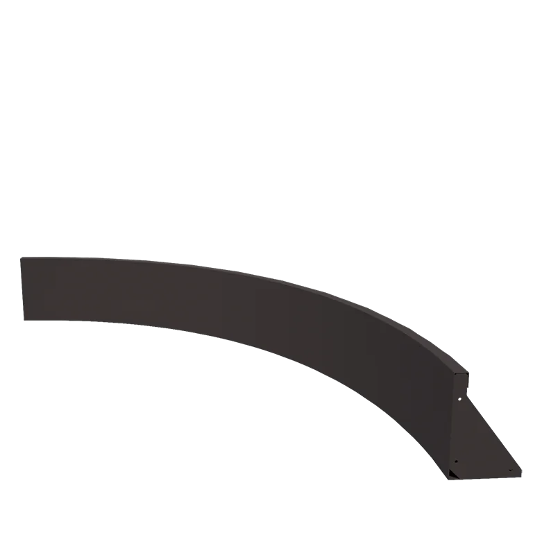 Mur de soutènement en acier - Courbe intérieure - 150 x 150 x 30 cm - RAL7016 mat (gris anthracite)