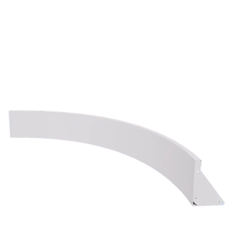 Mur de soutènement en acier - Courbe intérieure - 150 x 150 x 30 cm - RAL9010 mat (blanc)