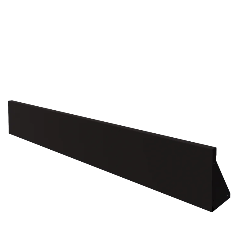 Mur de soutènement en acier - Droit - 200 x 30 cm - RAL9005 mat (noir)