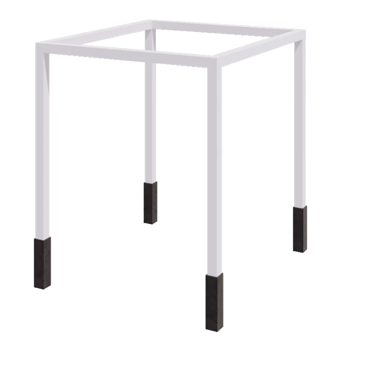 Pergola en acier - Carré - 274 x 250 x 230 cm - RAL9010 mat (blanc) - Avec plot béton