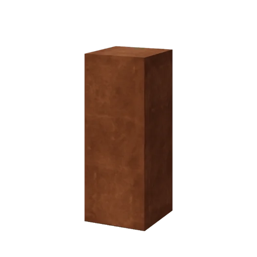 Socle en acier Corten - Ohio - 40 x 40 x 100 cm