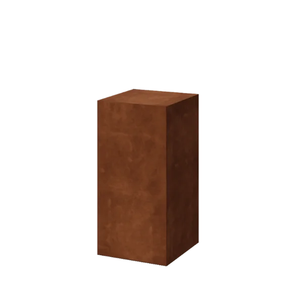 Socle en acier Corten - Ohio - 40 x 40 x 80 cm